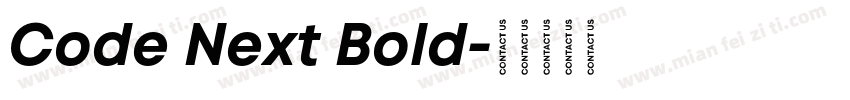 Code Next Bold字体转换